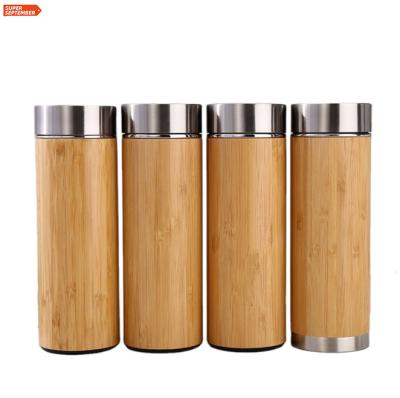 China Environmentally Sustainable 350ml Vacuum Flasks Stocked And Thermoses Bamboo Thermos Flask for sale