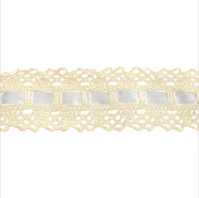 China Sustainable High Quality 2.5CM Cotton Lace Trim For Garment Decoration for sale