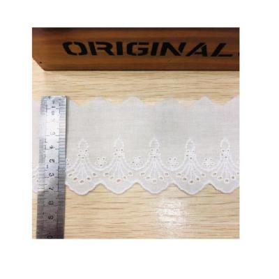 China Best Selling Pure Water Soluble Cotton White Trim Lace Embroidery Garment Making Lace Fabric Bedding Decoration African Wedding for sale