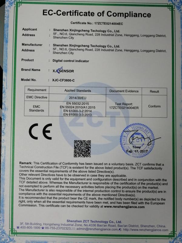 CE - Shenzhen Xjcsensor Technology Co., Ltd.