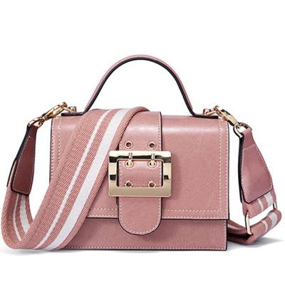 China Lady XBL CUSTOMIZE High Grade Casual PU Women Handbags Pink Buckle Leather Shoulder Bag For Ladies for sale