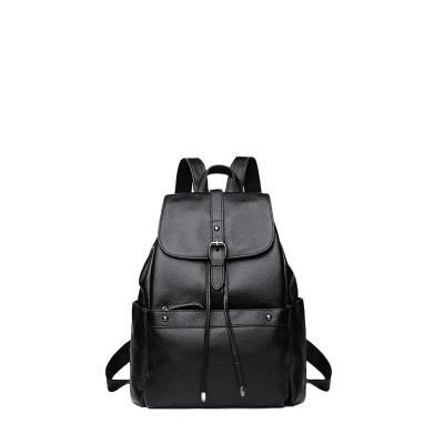 China Real Leather Waterproof Ladies Large Capacity Backpack Color Women Backpacks Bags for sale