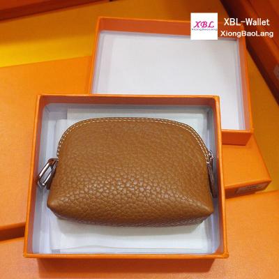 China 2020 Manufacturer XBL brand cowhide coin purse with zipper money clip wallets for women monederos for sale