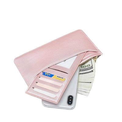 China Softer Genuine Leather Zipper Card Wallet Designer Young Ladies Women Business Card Holders Business Card Holder for sale