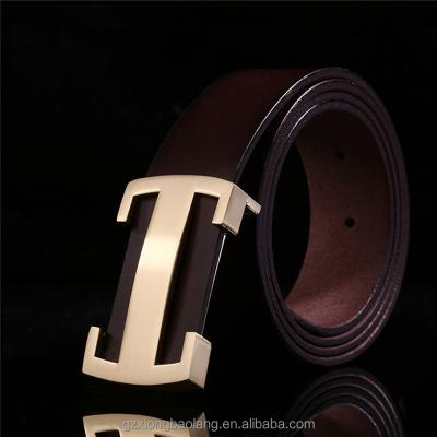 China Fashion Man Belts XBL Brown Gold Buckle Man Belt Genuine Leather Belt For Men 2022 for sale