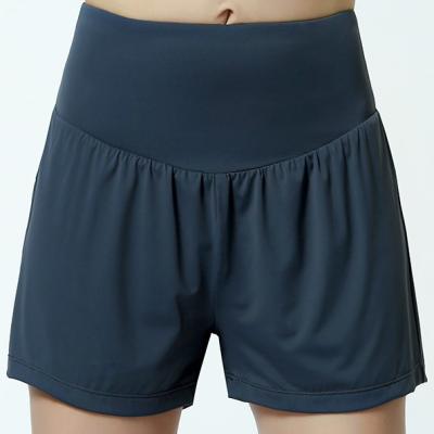 China Breathable Fitness Two Pieces Quick-drying Womens Gym Running Shorts for sale