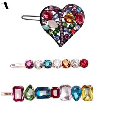 China Vintage New Arrival Crystal Rhinestone Hairpins Hairgrips Korean Hair Clips For Women Girls Hair Jewelry Accessories Gift for sale