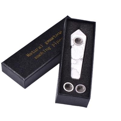 China Wholesale White Quartz Crystal Smoking Pipes With Box Crystal Tobacco Turquoise Pipe from Europe for sale