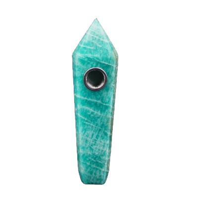 China Wholesale Natural Crystal Polished Weed Amazonite Quartz Crystal Smoking Pipes From Europe for sale