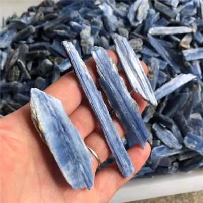 China Wholesale Blue Celestite Crystal Rough Kyanite Quartz Stone from Europe Crystal Tumbled Stone Strip Tumbled for sale