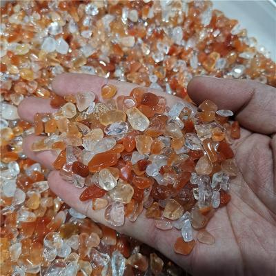 China Wholesale Natural Red Crystal Polished Crystal Gravel Crystal Red Rabbit Hair From Europe Tumbled for sale