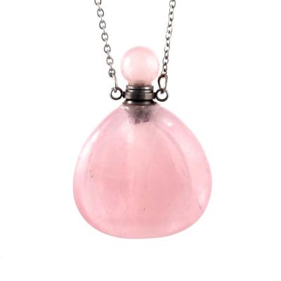 China Wholesale China Mini Perfume Bottles Necklace Crystal Perfume Pendant Pink Oil Perfume Bottle Pendant For Gift To Buy for sale