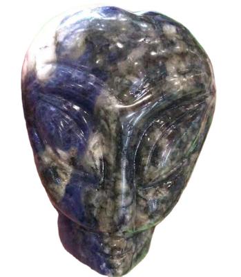 China Europe Wholesale High Quality Hand Carved Natural Crystal Skulls Art Sculpture Alien Skulls For Crafts for sale