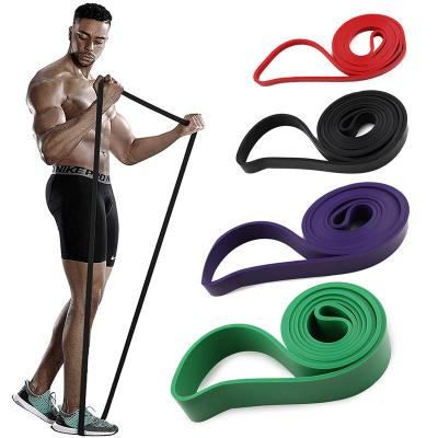 China 4PCS/LET 208cm Durable Fitness Pull Rope Power Latex Rubber Expander Hanging Up Loop Resistance Bands Set for sale