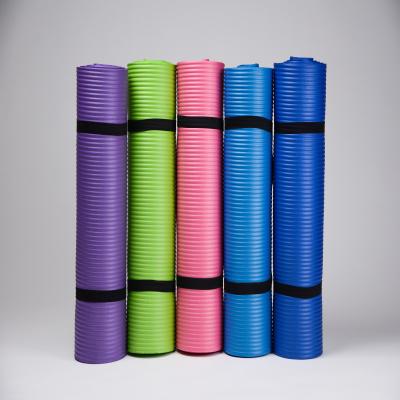 China Hot Wholesale 12mm Exercise NBR Yoga Mat NBR With Custom Logo for sale