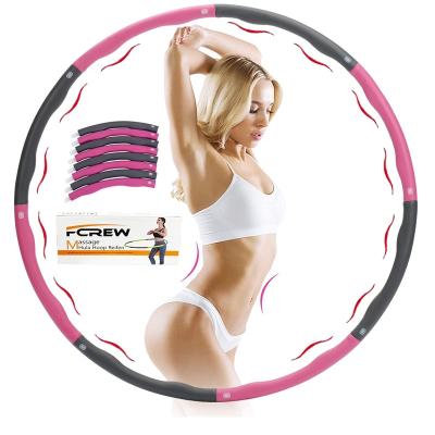 China Wholesale Cheap Weighted Hula Ring Detachable Exercise and Sports Gym Fitness Equipment Polynesian Dance Ring Detachable for sale