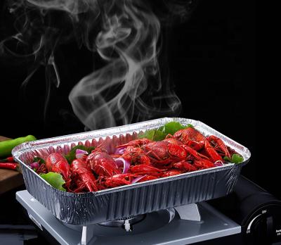 China Baking.etc Maker Rectangle Take Away Disposable Tray Aluminum Foil Box Container for sale