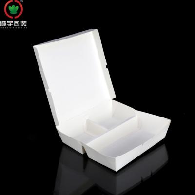 China Disposable 3 Division Paper Meal Disposable Box for sale