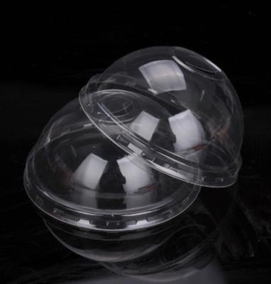 China Non Spill Disposable Clear Plastic Flat Cover / Dome Lid For Drink Cup for sale