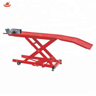 China High quality and low price safety easy convenience operation hydraulic motorcycle lift table, air motorcycle lift table WX-9303 for sale