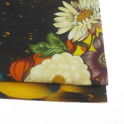 China Custom Stretch Viscous Crepe Floral Digital Printing Fabric Rolls Textile For Dresses for sale