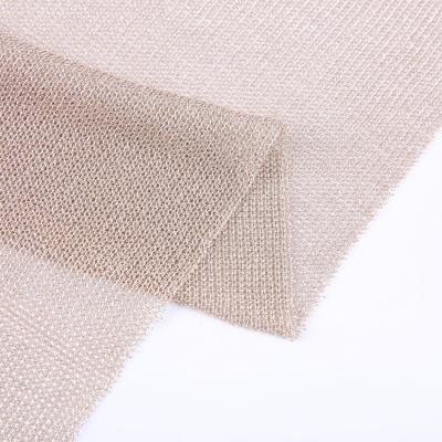 China Wholesale plain dyed single tank top anti static knitted fabric with silver metallic lurex for sale