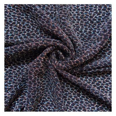 China Wholesale polyester elastane material fabric stretch apparel yarn glitter textile jacquard metallic fabric for sale