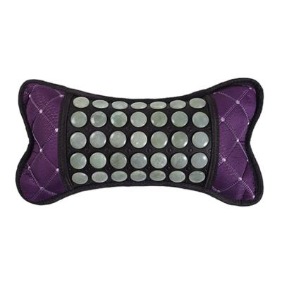 China Mid modernism natural jade crystal roller pillow with smart controller jade pillow for sale