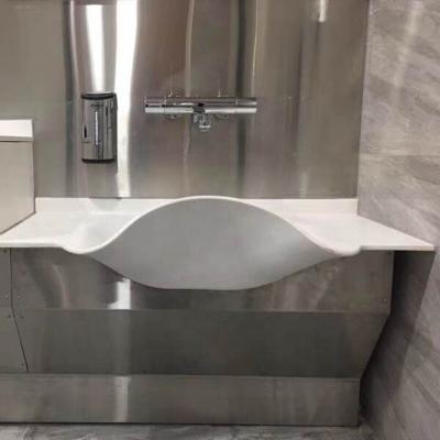 China Modern Medical Basin Artificial Stone Pure Acrylic Hospital Room Sink for sale