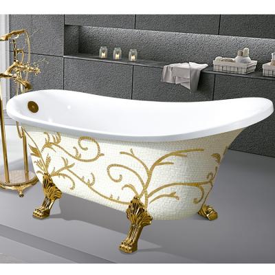 China Pattern Free Classic Freestanding Bathtub Acrylic Bathtub for sale