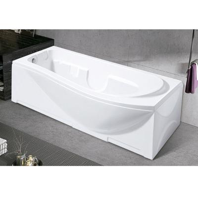 China Freestanding Double Sided Artificial Stone Bathtub With Skirt For European Market for sale