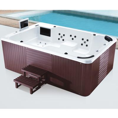 China Free Hot Sale 6 People Air Jets Hot Tub Massage Supply Portable Aquaspring Outdoor Spa for sale