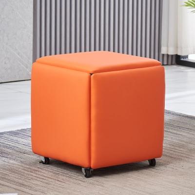 China Newest Rubik Adjustable Five-in-One Cube (Height) Multi-Functional Living Room Nordic Low Stool Small Apartment Dining Table Storage Stool for sale