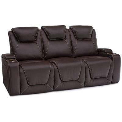 China (Other)Louis Donne Luxury Electric Home Movie Adjustable Theater Seating Sofa Living Room Reclining 3 Seat Movie Theater Sofa With Cup Holder for sale