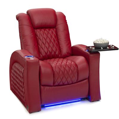 China (Other) Adjustable Home Theater Chairs with LED Light and USB, Luxry Hom Cinema Theater Chairs on Sale, Recliner Chair with Cup Holder for sale