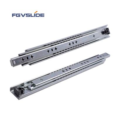 China Heavy Duty Slide Furniture Tool Chest Bayonet Fittings 45mm Width Drawer Guides Close Channels Ball Bearing Telescopic Slide for sale