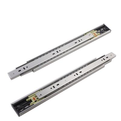 China Modern Solid Track Drawer Guides Open Width Light Duty Push 45mm Ball Bearing Drawer Hardware Slides for sale