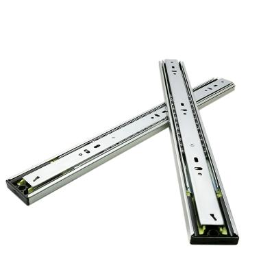 China Custom Low Profile 45mm Telescopic Silent Push To Open Home Furniture Drawer Slide Rails for sale