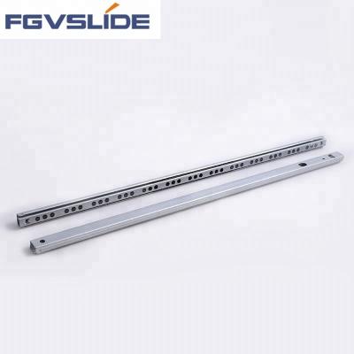 China Single Extension Two Folding Galvanized Steel Ball Bearing Drawer Slide Rail Used On Furniture Hardware for sale