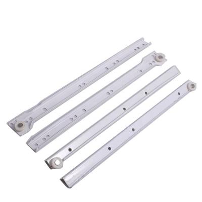 China FGVSLIDE Silent Hardware Furniture Iron Hardware Powder Coated Roller Drawer Slides Rail for sale