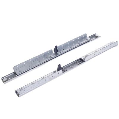 China 2mm Cold Board Furniture Hardware 30 Inch Ball Bearing 3 Fold Dining Table Slides for sale