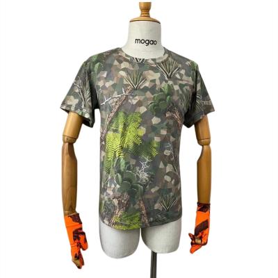 China Camouflage Clothing Man Women Man Women Outdoor Short Sleeve T-shirt Jacket Polyester Hunting Cotton for sale