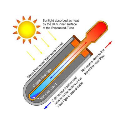 China Outdoor High Efficient Pressurized Heat Pipe Evacuated Tube Solar Collector Heater For Greenhouse for sale