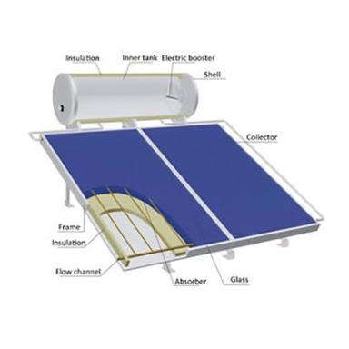 China 300L outdoor blue tinox coating flat plate solar water heater for sale