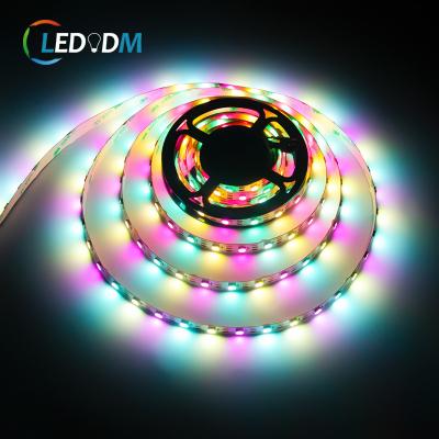 China Indoor& Decoration SK6812 IC RGB Strip Light Outdoor Integrated DC 10mm 5V Dreamy Color Digital Accessible Led Strip Light 5050 Waterproof RGB 60leds/m for sale