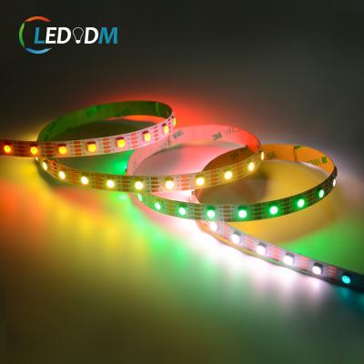 China LANDSCAPE DC5V WS2813 Dual Signal Cables Breakpoint Transmission 5m Dreamy 30 60 96 144 Pixel Full Color Digital Led Strip Light for sale