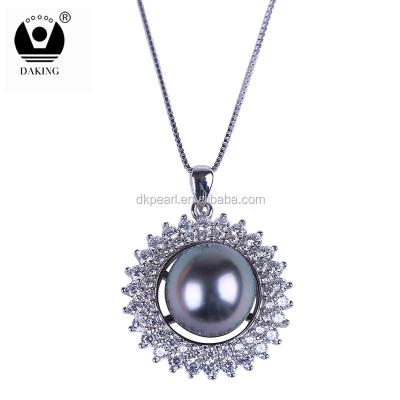 China Fashion CLASSIC jewelry tahitian natural black pearl necklace for sale