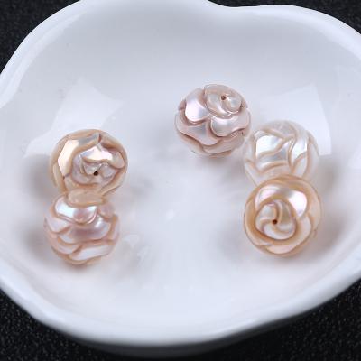 China Freshwater Pearl 11-12mm Wholesale Carved Freshwater Pearl Loose Round Pearl Beads for sale