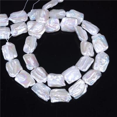 China Pearl White Genuine Freshwater Pearl Square Bead for sale