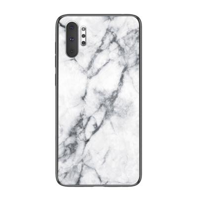 China Ultra Protective Marble Silicone Anti-scratch Hybrid Tempered Glass Cover Case For Samsung Galaxy Note 10 Plus for sale